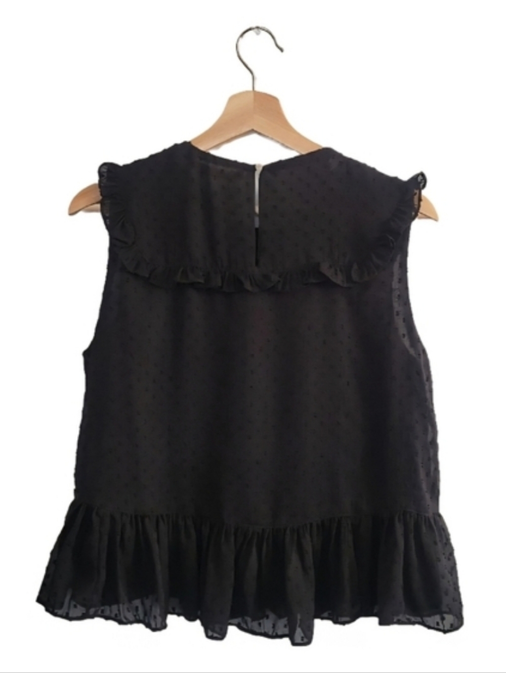 ZARA Embroidered Boho Floral Ruffle Peplum Top Embroidered Size S - Picture 2 of 9
